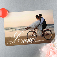 Script Love Personalised Wedding Magnet 4x6 Large