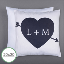 Love Arrow Personalised Pillow 20 Inch  Cushion (No Insert) 