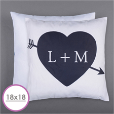 Love Arrow Personalised Pillow Cushion (18 Inch) (No Insert) 