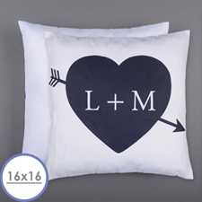 Love Arrow Personalised Pillow 16 Inch  Cushion (No Insert) 