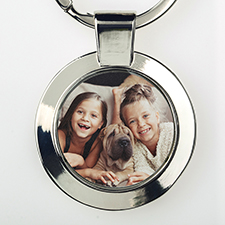 Custom Photo Metal Round Keychain, Small