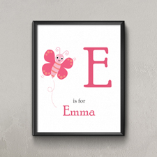 Butterfly Personalised Poster Print For Kids