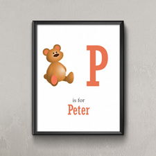 Bear Personalised Poster Print For Kids
