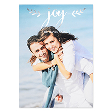 Create Your Own Script Joy Personalised Photo Foil Card Silver
