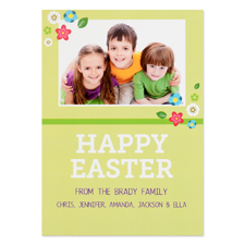 Create Your Own Easter Little Flowers Personalised Photo Card 5X7