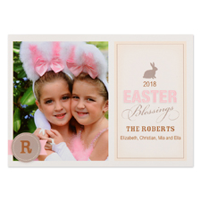 Create Your Own Bunny Blessing Personalised Photo Easter Card 5X7