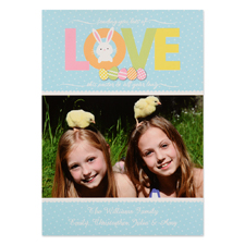 Create Your Own Easter Love Personalised Photo Card 5X7