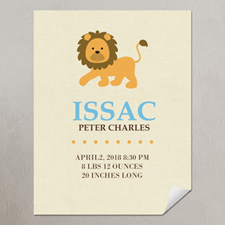 Lion Boy Personalised Poster Print, small