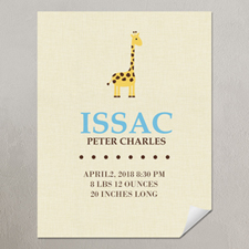 Giraffe Boy Personalised Poster Print, 8.5x11