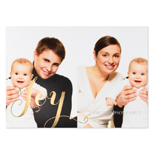 Create Your Own Joy Two Collage Personalised Photo Foil Card Gold Card Invites