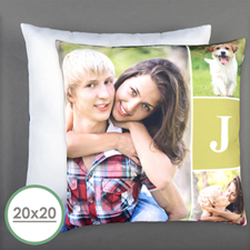Monogrammed Personalised Photo Pillow 20 Inch  Cushion (No Insert) 