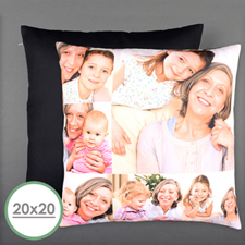 Six Collage Photo Personalised Pillow 20 Inch  Cushion (No Insert) 