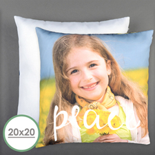 Peace Personalised Pillow 20 Inch  Cushion (No Insert) 