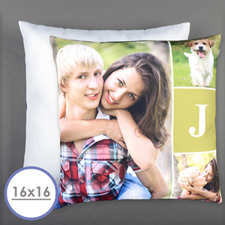 Monogrammed Personalised Photo Pillow 16 Inch  Cushion (No Insert) 