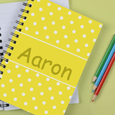 Personalised Lemon Dots Notebook