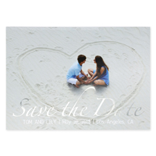 Hold The Date Foil Silver Personalised Photo Save The Date Cards