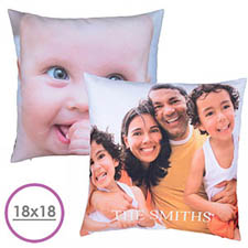 18 X 18 Photo Gallery Personalised Pillow ((Front And Back) Cushion (No Insert) 