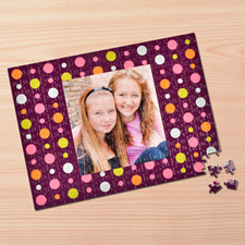 Personalised Colourful Dots 12X16.5 Photo Puzzle
