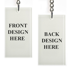 Custom Imprint Acrylic Keychain Rectangular 1.5