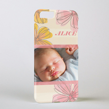 Pink Floral Personalised Photo iPhone 6 Case