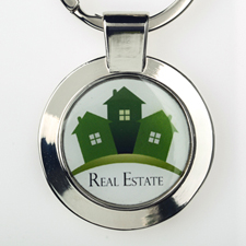 Custom Imprint Full Colour Logo Round Keychain (Small)