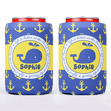 Whale Personalised Can Cooler