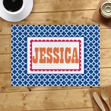 Navy Clover Personalised Placemat