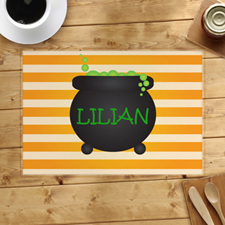 Cauldron Personalised Halloween Placemat