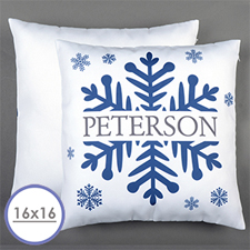 Snowflake Personalised Pillow Cushion Cover 16