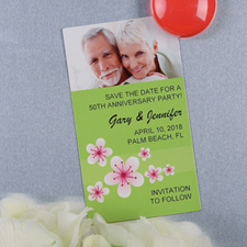 Create And Print Lime Flourish Personalised Photo Magnet 2x3.5 Card Size