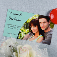 Create And Print Sky Simple Personalised Photo Magnet 2x3.5 Card Size