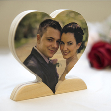 Personalised Wooden Photo Heart Decor