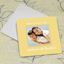 Lemon Personalised Photo Square Cardboard Coaster