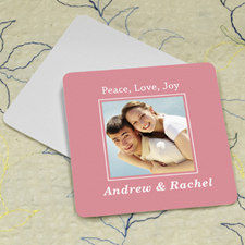 Carol Personalised Photo Square Cardboard Coaster