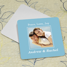 Ocean Personalised Photo Square Cardboard Coaster