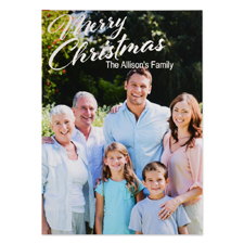 Merry Christmas Personalised Photo Christmas Card