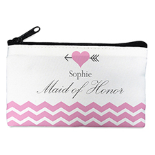 Pink Love Arrow Personalised Cosmetic Bag, 4X7
