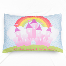 Pink Castle Personalised Name Pillowcase