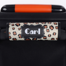 Leopard Personalised Luggage Handle Wrap