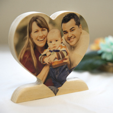 Personalised Wooden Photo Heart For mum Decor