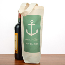Anchor Personalised Cotton Wine Tote Bag