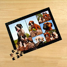Personalised Black 6 Collage 12X16.5 Photo Puzzle