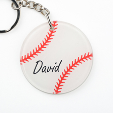 Baseball Personalised Round Acrylic Keychain