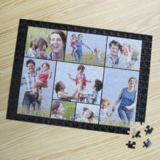 Personalised Black 8 Collage 12X16.5 Photo Puzzle