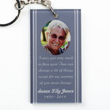 Memorial Personalised Acrylic Rectangular Keychain