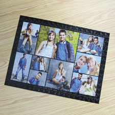 Personalised Black 9 Collage 12X16.5 Photo Puzzle