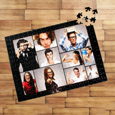 Personalised Black Ten Collage 12X16.5 Personalised Photo Jigsaw Puzzle Photo Puzzle