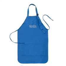 24 x 28 Personalised Embroidered Large Adult Apron, Blue