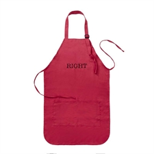 22 x 24 Personalised Adult Apron with Embroidered Name, Red