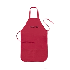 15 x 20 Embroidered Name Kids Apron, Red